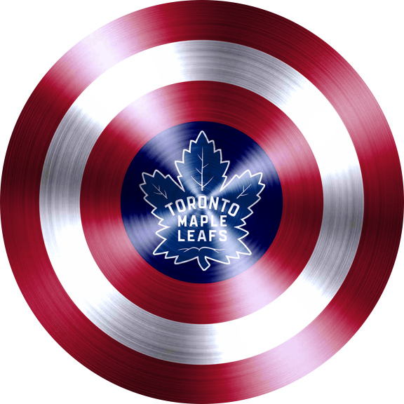 Captain American Shield With Toronto Maple Leafs Logo vinyl decal